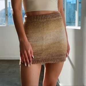 Ombré Sweater Mini Skirt